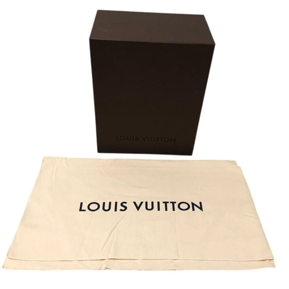 Louis Vuitton Box and Dust Bag Brown Cream Luxury Storage Set 13.5x11.25x7.25
